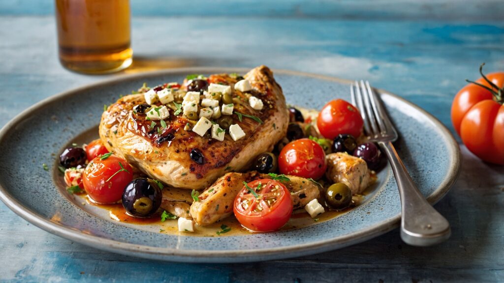 Greek chicken plated