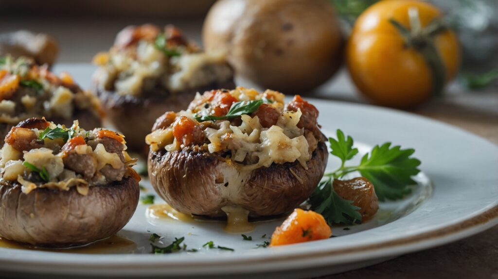Sausage-Stuffed Mushrooms 2