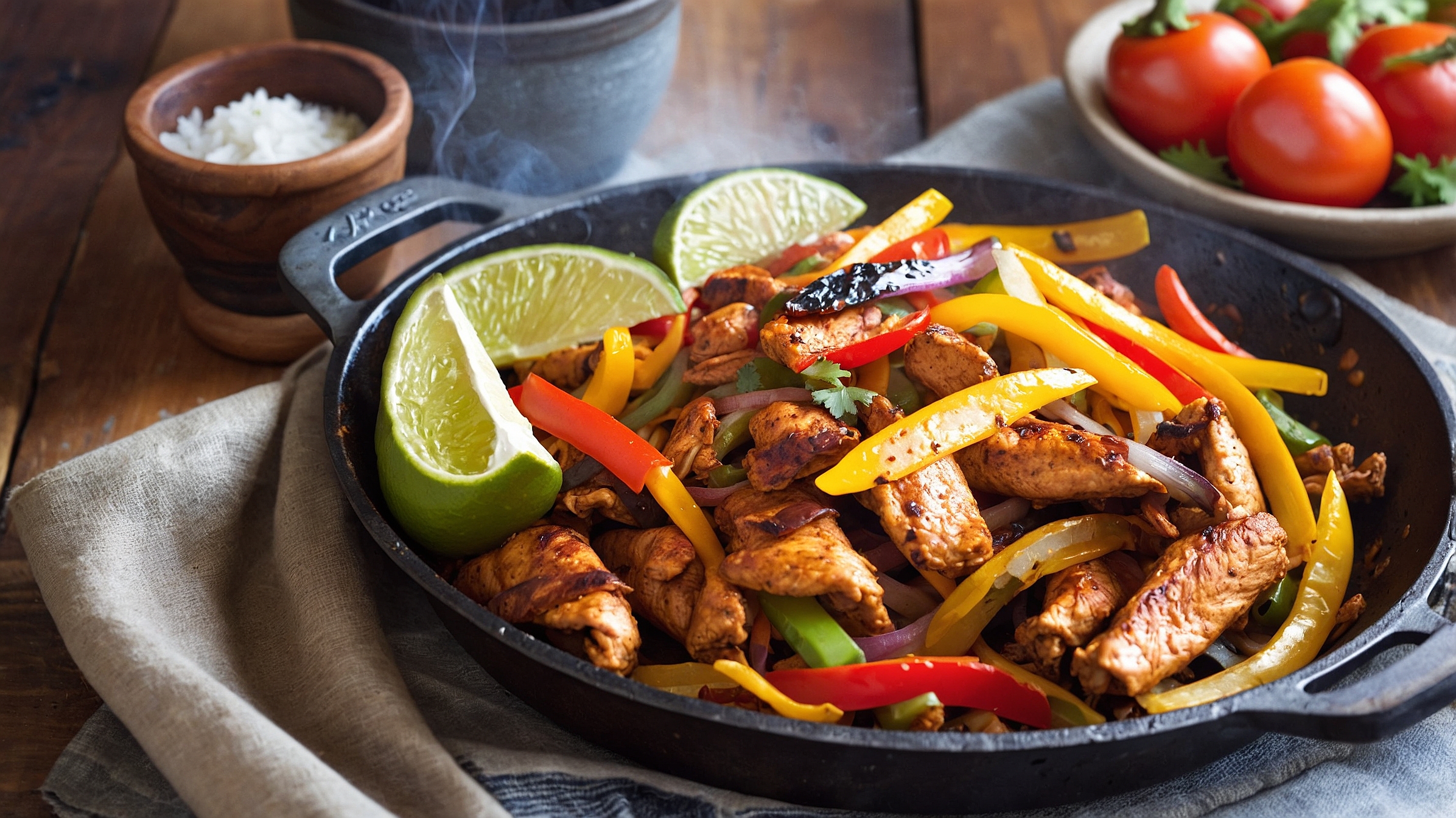sizzling Chicken fajitas