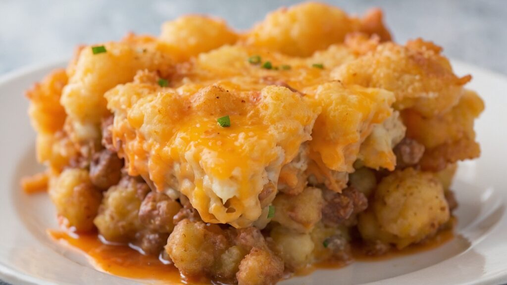 cheesy Tater Tot Casserole recipe