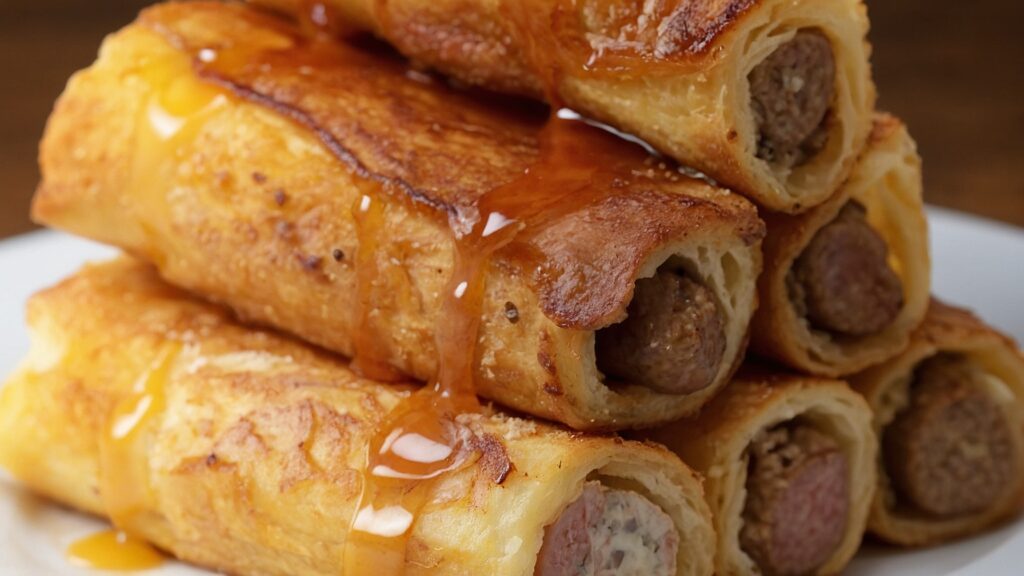 French Toast Sausage Roll-ups