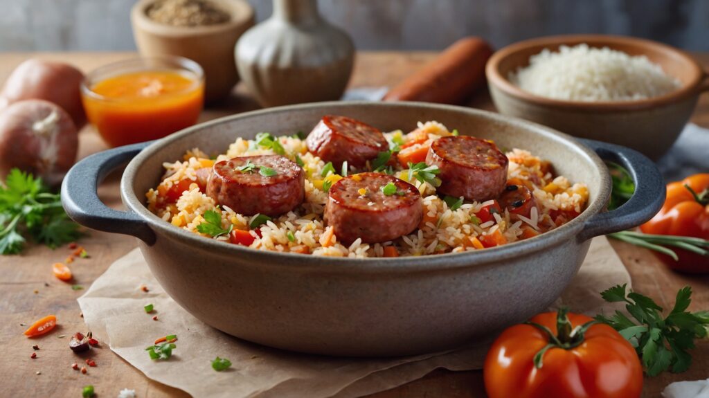 one-pot sausage and rice