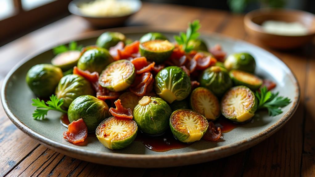 bacon wrapped roasted brussels sprouts
