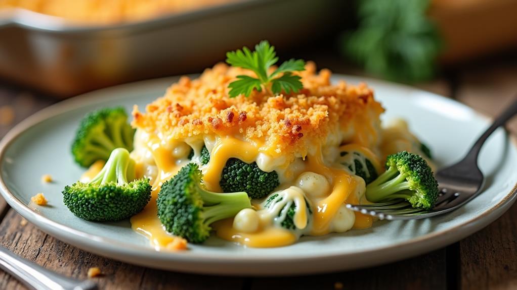 cheesy broccoli casserole dish