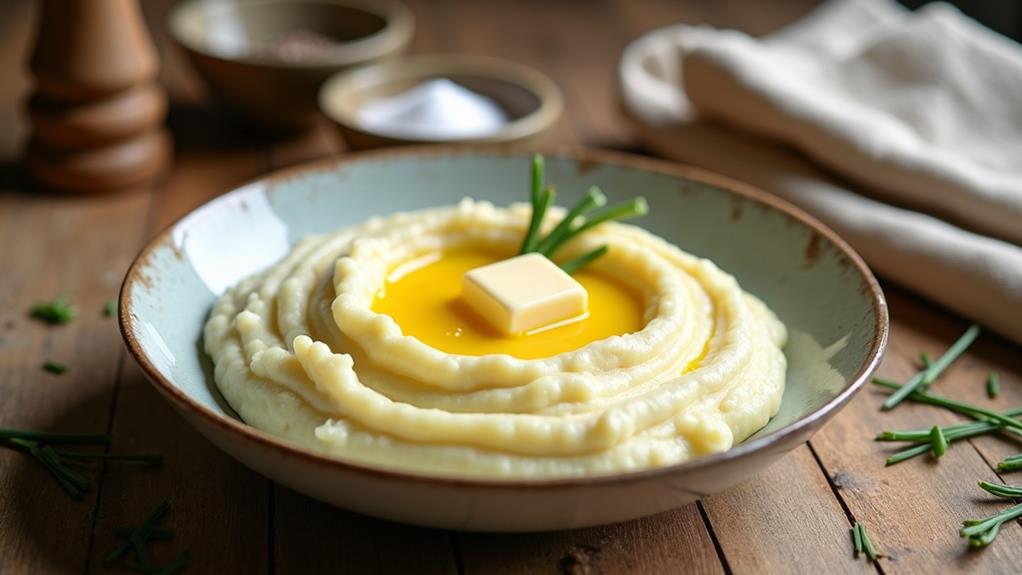creamy buttered mashed potatoes