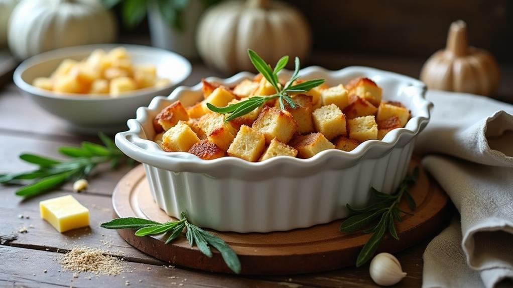 herb infused bread stuffing