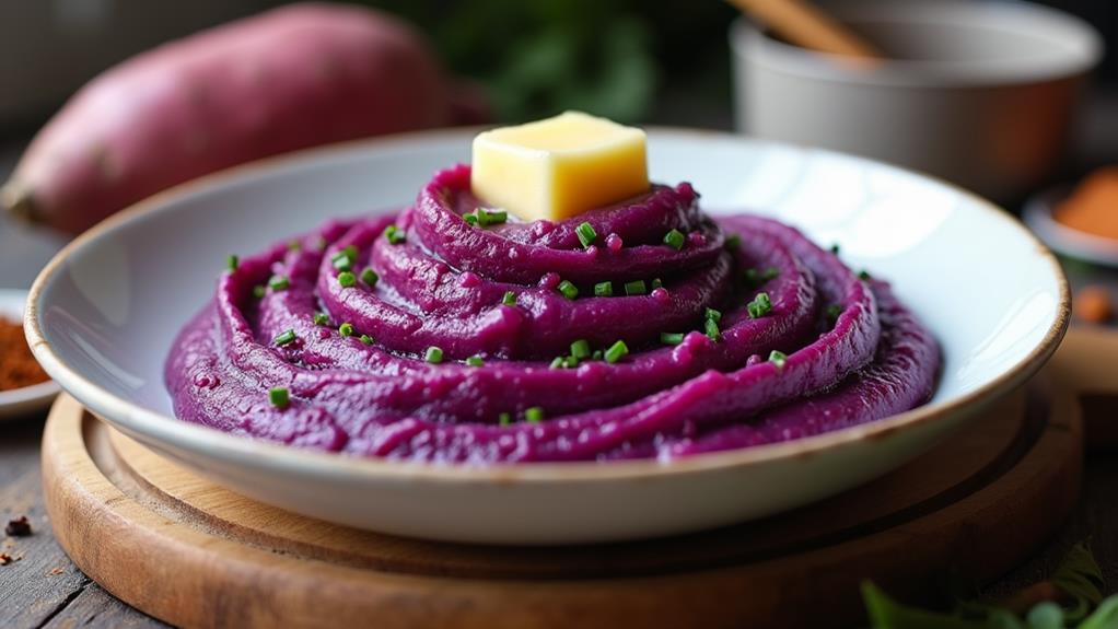 vibrant purple potato pur e